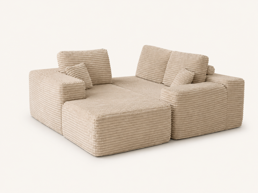 Canapé modulable et convertible