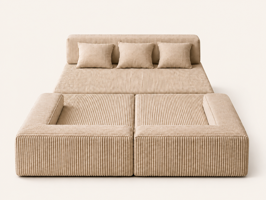 Canapé modulable et convertible