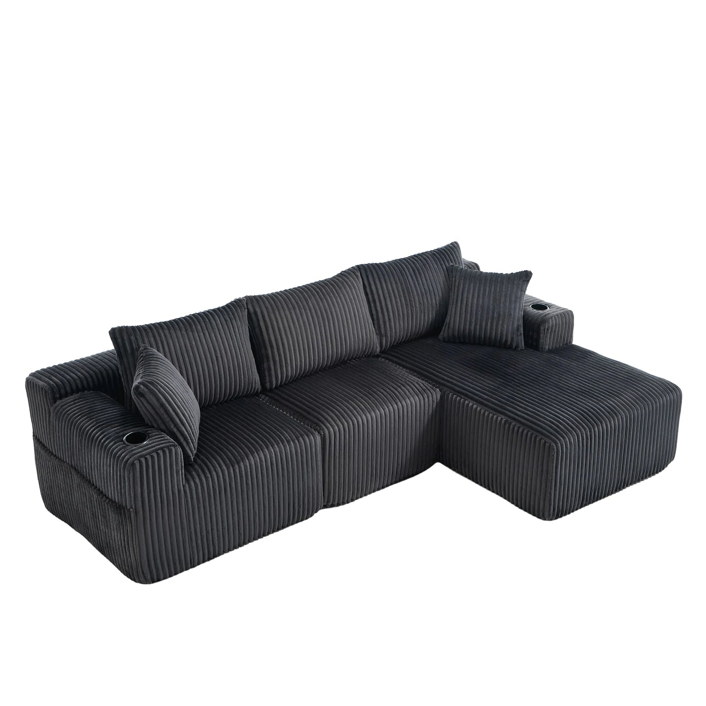 Canapé Modulable Velours Côtelé Compressé — Modulora | 5 Coloris