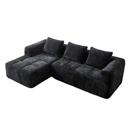 Canapé Modulable Chenille — Modulora Pure | Blanc, Gris, Noir