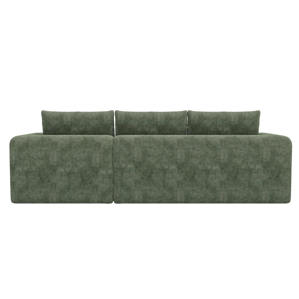 Canapé Modulable Chenille Tufté — Modulora Pure | Beige, Gris, Vert, Bleu