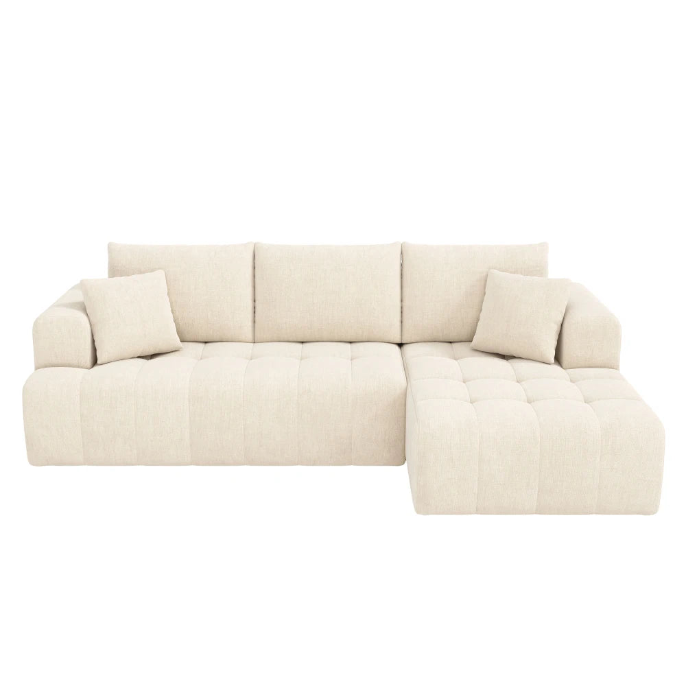 Canapé Modulable Chenille Tufté — Modulora Pure | Beige, Gris, Vert, Bleu