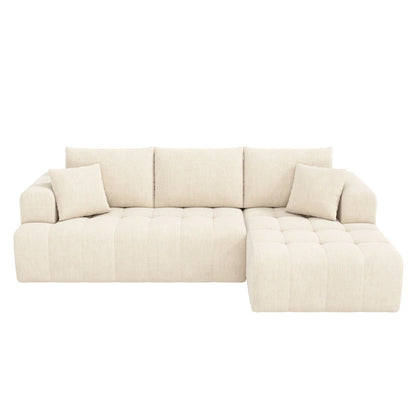 Canapé Modulable Chenille Tufté — Modulora Pure | Beige, Gris, Vert, Bleu