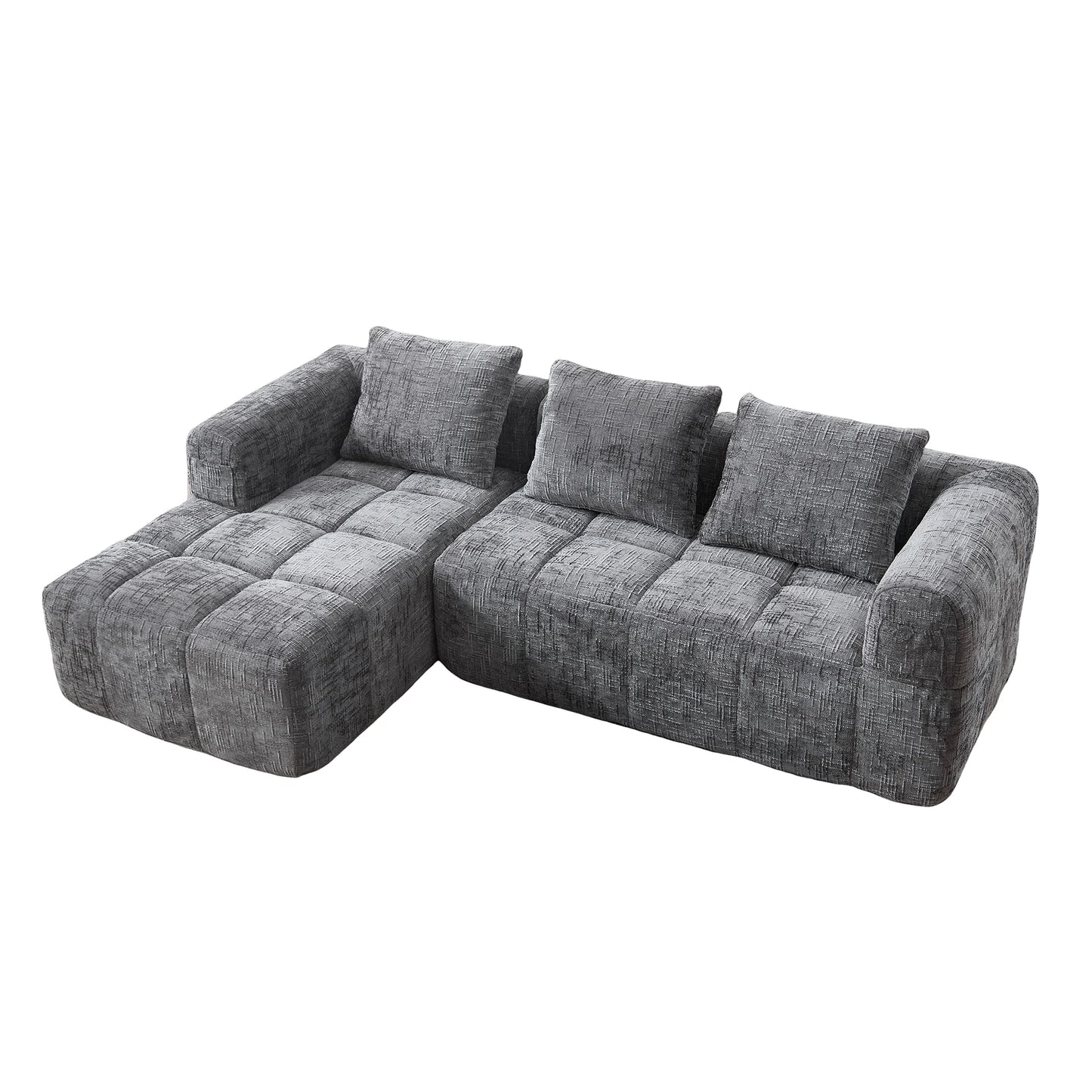 Canapé Modulable Chenille — Modulora Pure | Blanc, Gris, Noir