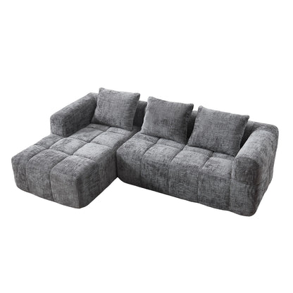 Canapé Modulable Chenille — Modulora Pure | Blanc, Gris, Noir