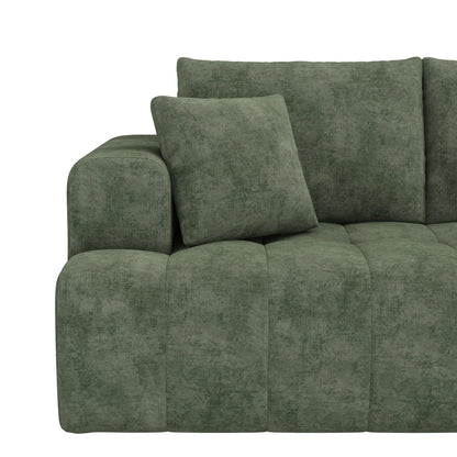 Canapé Modulable Chenille Tufté — Modulora Pure | Beige, Gris, Vert, Bleu