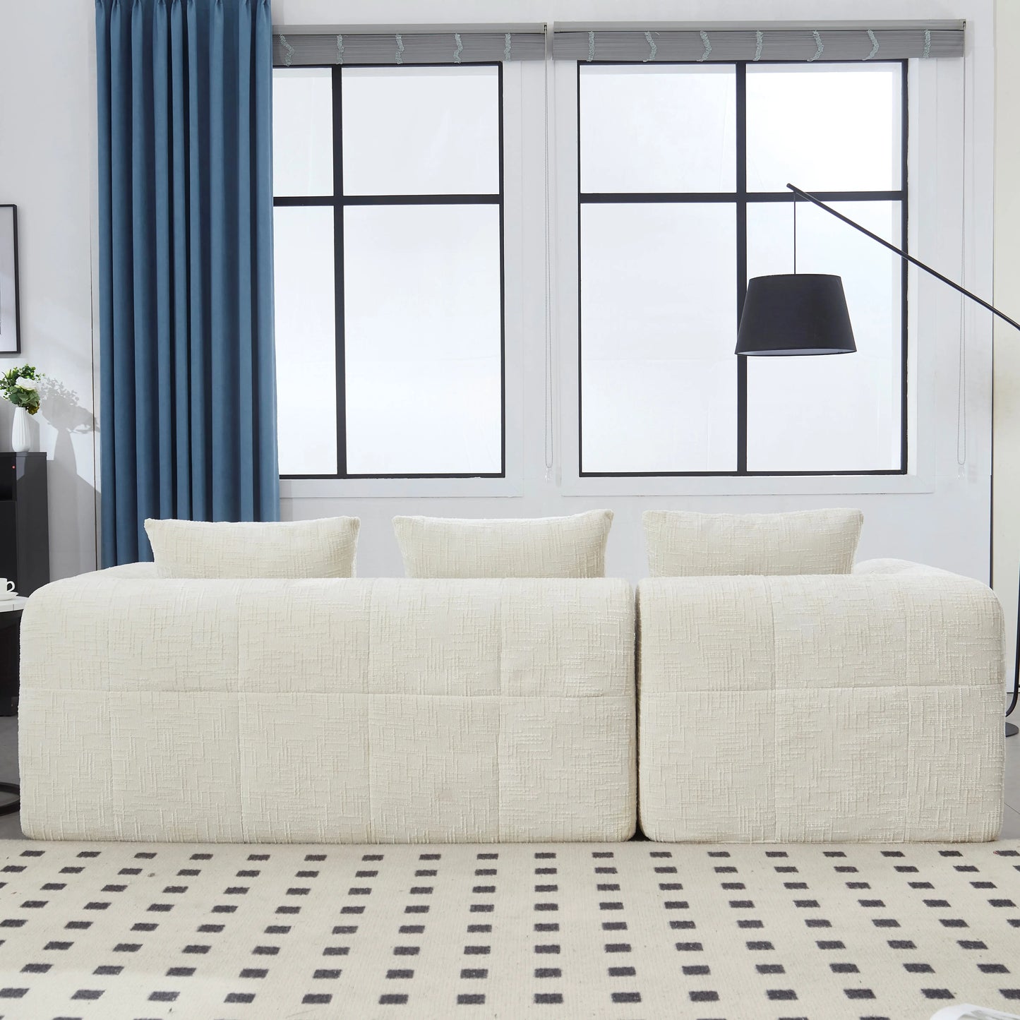 Canapé Modulable Chenille — Modulora Pure | Blanc, Gris, Noir