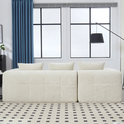 Canapé Modulable Chenille — Modulora Pure | Blanc, Gris, Noir