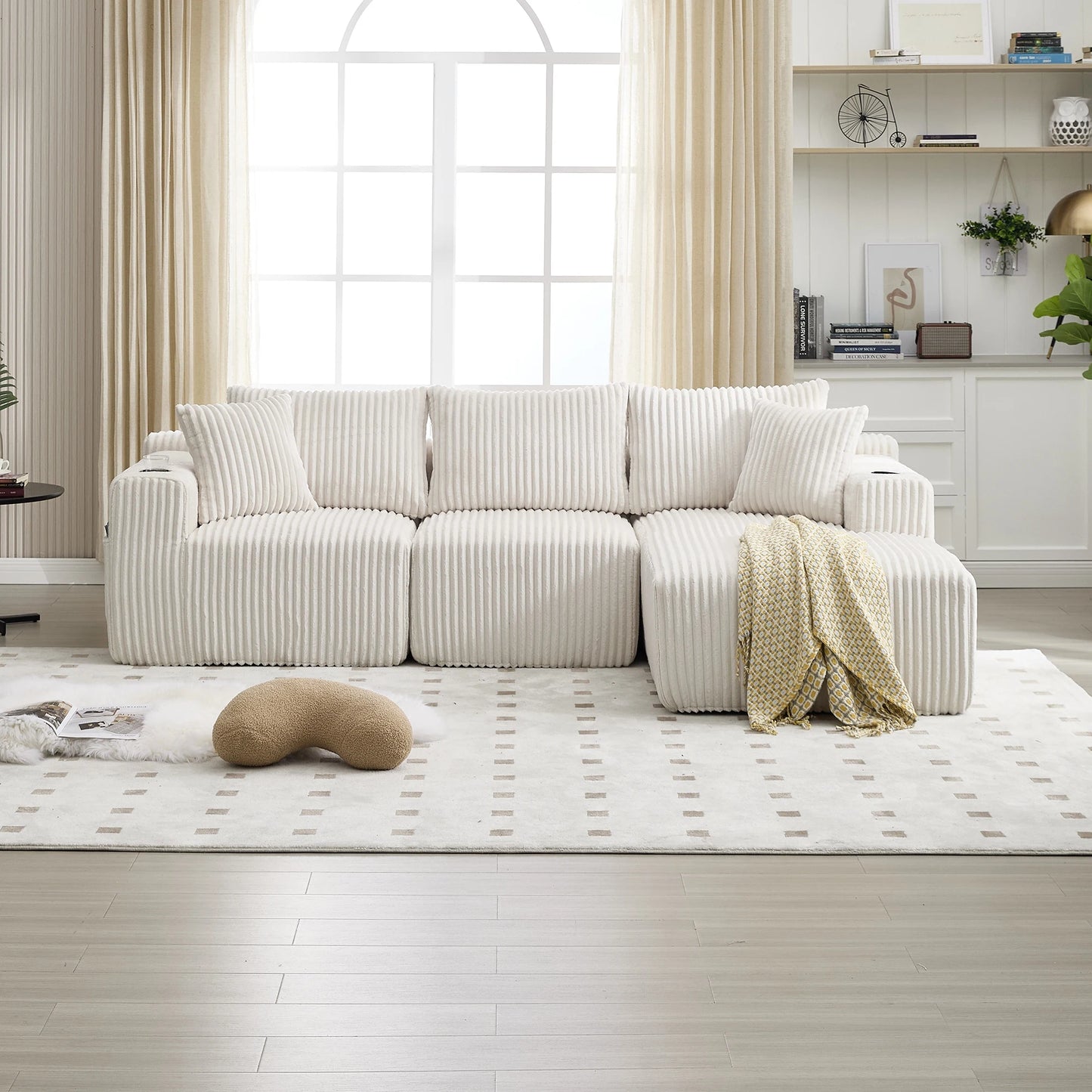 Canapé Modulable Velours Côtelé Compressé — Modulora | 5 Coloris