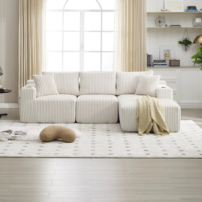 Canapé Modulable Velours Côtelé Compressé — Modulora | 5 Coloris